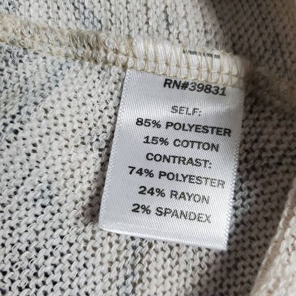 Jolt M Beige Aztec Print Hooded Pullover Long Sleeve Knit Top Boho Lace Detail - Picture 6 of 7